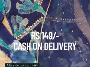 ✨ Alia Side Cut Suit with Mirror Work – Glamour Meets Grace ✨