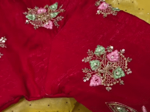 Pure Soft Fendy Silk Saree with All-Over Hand Jharkhand Work & Fancy Lace Border – A Touch of Heritage Elegance