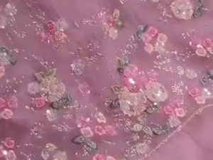 Elegant Pink Floral Saree with Heavy Embroidery – Just ₹99