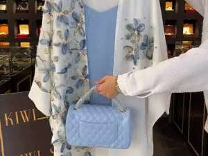 Miss Allos Kimono & Pants Set with Tulle Floral Embroidery