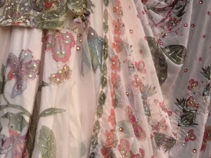 ✨ Digital Printed Organza Bridal Lehenga Choli – A Dreamy Wedding Ensemble ✨