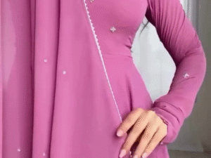 ✨ Embroidered Beads & Stones Georgette Kurta with Dupatta – A Timeless Elegance ✨