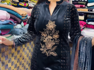 Shiroskee Angle: Premium Velvet Party Wear Suit with Shawl