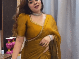 Yellow Georgette Saree With Lace Border And Matching Blouse – Light, Elegant & Festive