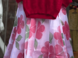 Vibrant Charm: Georgette Digital Printed Skirt Lehenga Bottom for Women & Girls 🌸✨