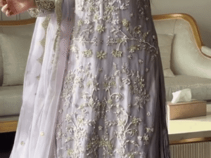 👑✨ Royal Lavender Embroidered Suit 🌸🌿