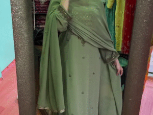 🌸 Elegant Charm in Pastel Green Suit 🌸