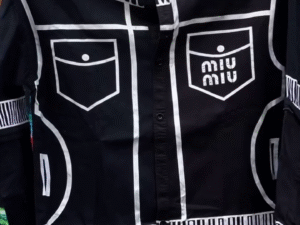 Newspaper Print Unisex Streetwear Cargo Pants + Graphic Statement Shirt Set (Multiple Sizes)