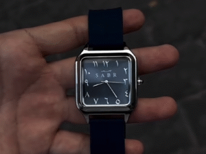  Premium Arabic Dial Watch – Square Case Blue Strap Men’s Wrist Watch (Luxury Minimal Edition) 💙⌚✨
