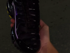 Premium Black Purple Air Cushion Sneakers – Shock Absorb Running Shoes for Men & Women (Streetwear Edition) 🖤💜👟🔥