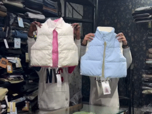 Premium Puffer Sleeveless Jacket for Women – Warm Winter Bubble Vest (Trendy Zip-Up Edition)