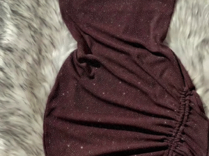 Women’s Premium Strapless Ruched Bodycon Dress – Side Drawstring Party Mini Dress (Sparkle Edition) 🤎✨👗🔥