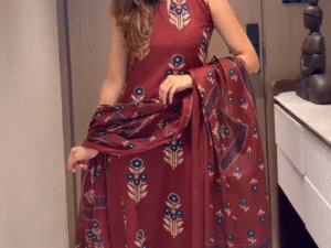 💙 Midnight Bloom Printed Suit Set 💙🌺