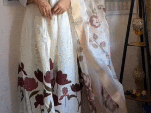Graceful  Floral Printed Suit Set with Dupatta – Elegant Traditional Wear